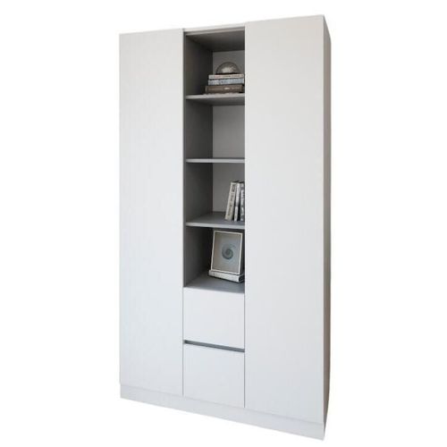 купить Шкаф Smartex (15834) N14 140cm Alb+Grafit в Кишинёве 