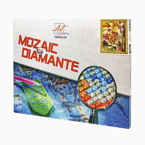 купить Картина по номерам Art Gallery GB80091 Mozaic cu diamante 30x40cm Buchet insorit в Кишинёве 