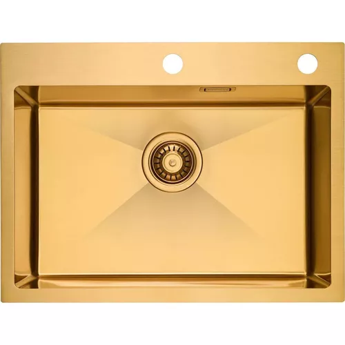 купить Мойка кухонная Fabiano 70x45 Gold+baterie+dozator в Кишинёве 