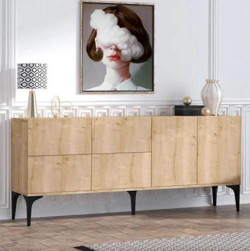 cumpără Casetieră Trendy Laika, Stejar safir 180x80x40cm în Chișinău 