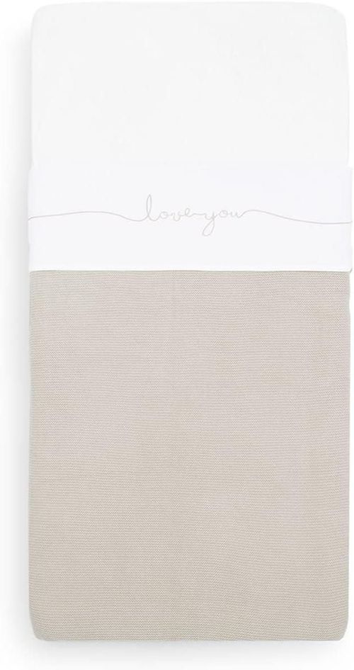 купить Детское постельное белье Jollein 008-524-65359 Cearsaf pentru patut Love you Nougat, 120x150 cm в Кишинёве 