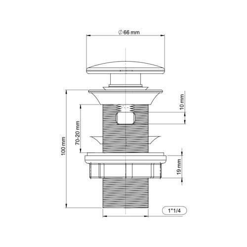 cumpără Sifon pentru chiuvetă bucătărie Wirquin Scurgere Quick-Clack Black 1 1/4 lavoar 30950184 în Chișinău 