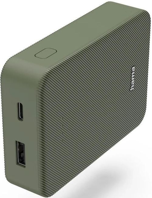 cumpără Acumulator extern USB (Powerbank) Hama 201713 Colour 10 Power Pack, 10000 mAh, 2 Outputs: USB-C, USB-A, green în Chișinău 