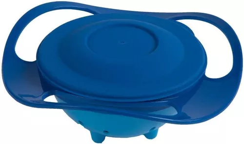 купить Посуда для кормления BabyJem 350 Bol multifunctional cu capac si rotire 360 grade Amazing Bowl Albastru в Кишинёве 
