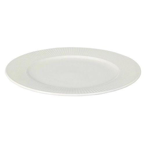купить Тарелка Promstore 55067 Farfurie de servire 27cm Ribbed, New Bone, alb, portelan, Siaki в Кишинёве 