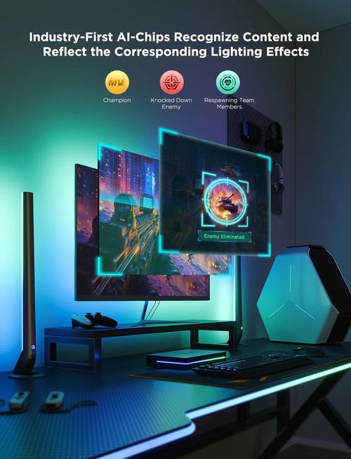 купить Лента LED Govee TV Light Strip RGBICW AI Sync Box 2 (55”-65”) (H8604C12) в Кишинёве 