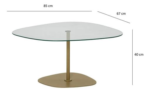 купить Журнальный столик Trendy Soho, Transparent, Aur в Кишинёве 