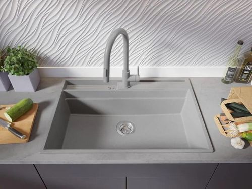 купить Мойка кухонная Primagran Oslo 80 Pocket Multilevel Grey + accesorii 530x780 MOHKW в Кишинёве 