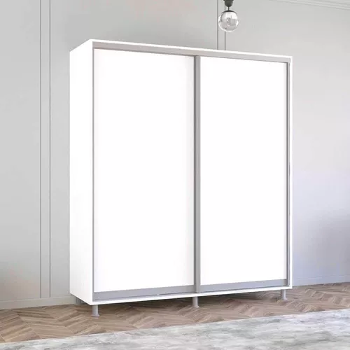 cumpără Dulap Mobildor-Lux Aron cu uși glisante (230x60x210H cm) Alb Brilliant în Chișinău 