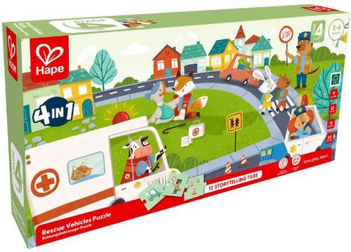 cumpără Puzzle Hape E1639 Set puzzle 4 în 1 Operațiunea de salvare în Chișinău 