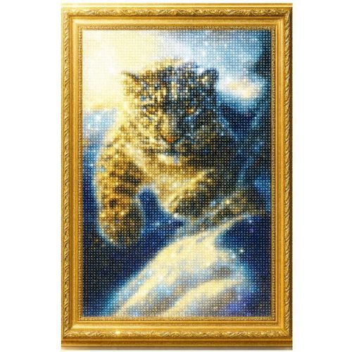 купить Картина по номерам Art Gallery GB87754 Mozaic cu diamante 30x40cm Leopard in salt в Кишинёве 