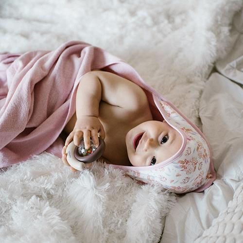 купить Аксессуар для купания BabyOno 1552/01 Prosop cu gluga de baie Terry roz 100x100 в Кишинёве 