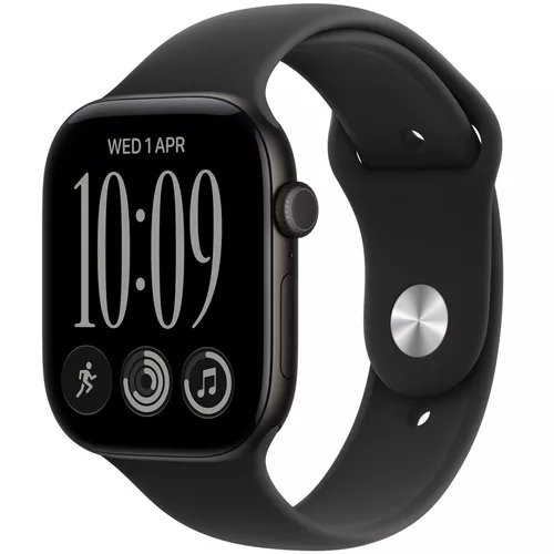 купить Смарт часы Apple Watch Series 12 GPS 42mm Black Aluminium Case with Black Sport Band S/M MJEA4 в Кишинёве 