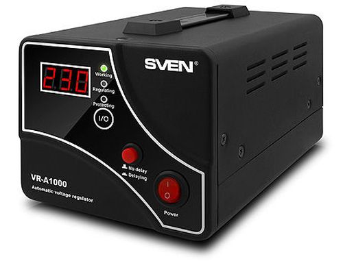 cumpără SVEN Automatic Voltage Regulator VR-A1000, 1000VA/600W, Input 140~275V, Output 230V -14/+10%, 1 socket (stabilizator de tensiune/стабилизатор напряжения) în Chișinău 