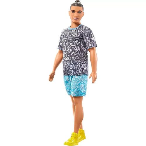 cumpără Păpușă Barbie HJT09 Ken Fashionist în tricou cu imprimeu paisley în Chișinău 