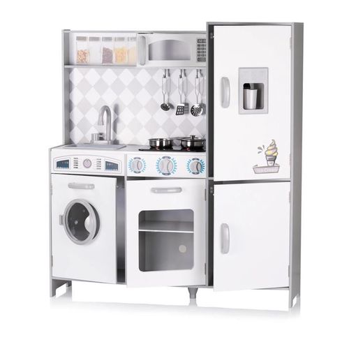 купить Игрушечная кухня и посуда Chipolino DIWH02402556 Wood (Ice Maker, Dishwasher, Sound&Light Cooking Plate) в Кишинёве 