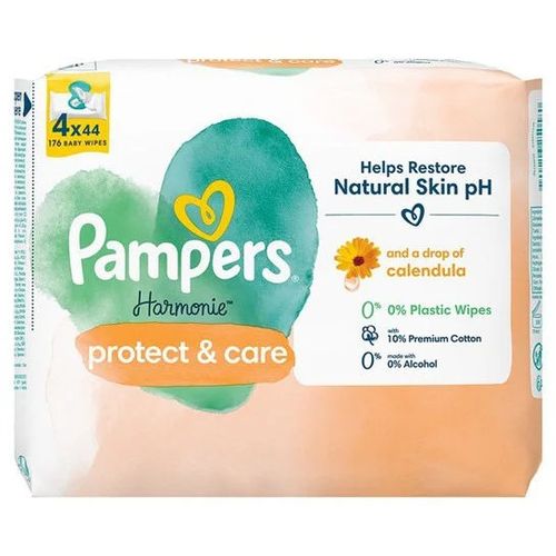 Șervețele umede cu calendula Pampers Harmonie Protect Care 4x44 buc 