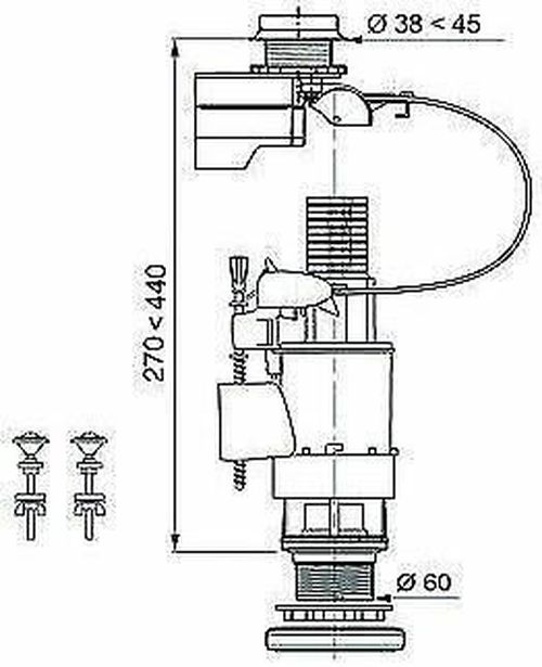 купить Унитаз Wirquin Tronic cu senzor (10719338) armatura WC в Кишинёве 