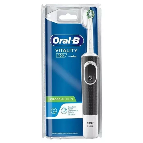 купить Щетка зубная электрическая Oral-B 5774 Vitality BLACK Cross Action 1 rez в Кишинёве 