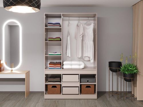 купить Шкаф Bayro Harmony 1350x2200x550 cu sertare gri piatra в Кишинёве 