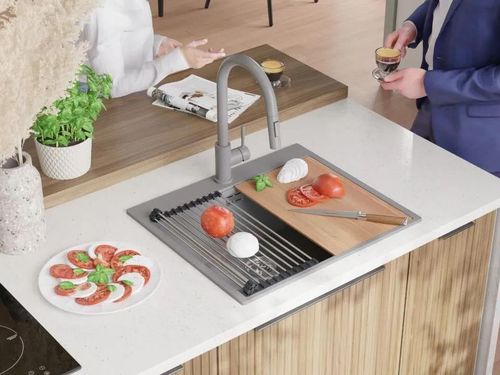 купить Мойка кухонная Primagran Oslo 60 Top Grey + accesorii 530x580 MONKS в Кишинёве 