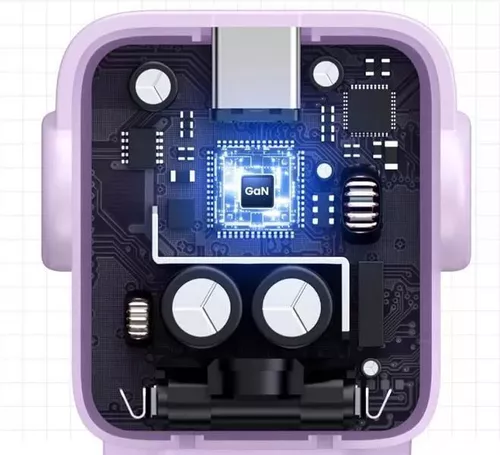 купить Зарядное устройство сетевое Ugreen Nexode Robot GaN USB-A+2*USB-C 65W, Purple в Кишинёве 