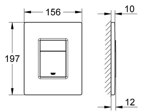 купить Кнопка смыва Grohe Skate Cosmo Brushed Hard Graphite 38732AL0 в Кишинёве 