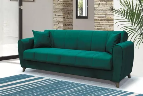 купить Диван Trendy Paris, extensibila cu lada de depozitare, 215x80x80cm, Verde в Кишинёве 