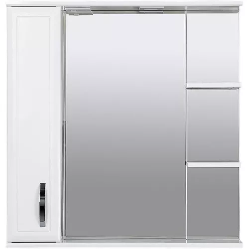 купить Зеркало для ванной Bayro Allure 800x750 левый белый мат в Кишинёве 