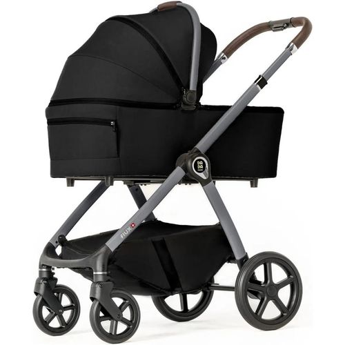 купить Детская коляска DadaPrams Carucior 2in1 Flux Black + Adaptoare в Кишинёве 