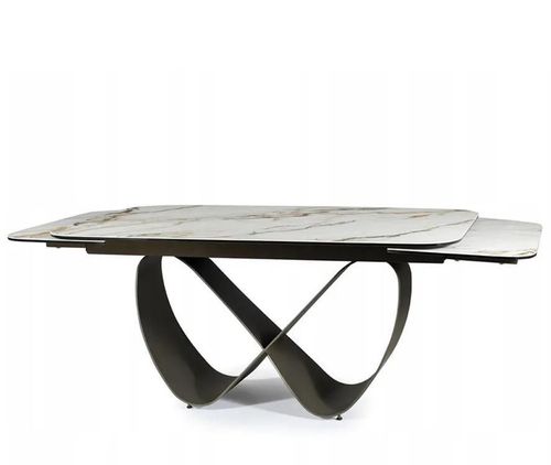 купить Стол Signal Infinity Ceramic 160(240)*95 bialy natur/cz в Кишинёве 