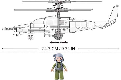 купить Конструктор Sluban B0752 Model bricks Ka-50 Black Shark в Кишинёве 