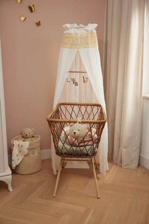 купить Кроватка Jollein 002-001-67030 Вуаль балдахин Vintage Boho Lace Ivory, 155 cm в Кишинёве 