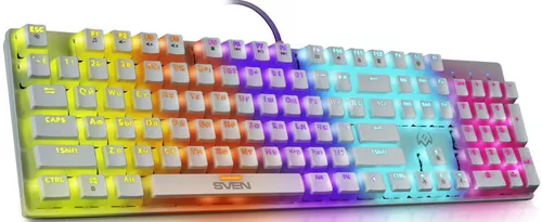 купить Игровая клавиатура Sven KB-G9200 RGB White Rus/Eng в Кишинёве 