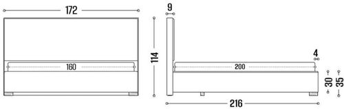 купить Кровать my-STYLE my-Sia 160x200 (P15D16M20) в Кишинёве 
