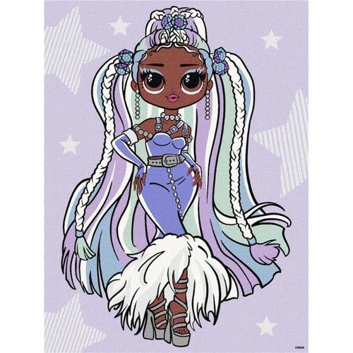 купить Картина по номерам Ideyka (KHO6272) L.O.L. Surprise! O.M.G. Fashion show Lady Braids, 30х40 в Кишинёве 