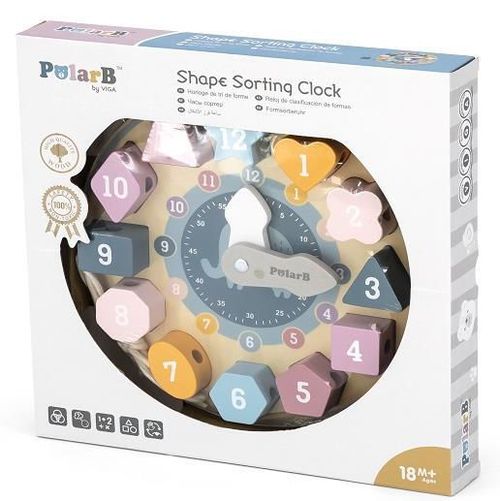 купить Головоломка Viga 44053 Sorter din lemn Ceasul cu șiret в Кишинёве 