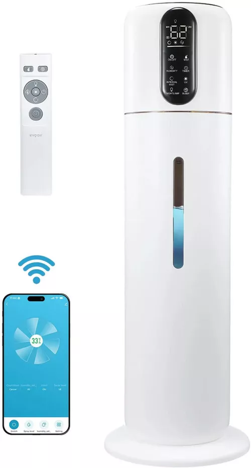 купить Увлажнитель воздуха EvoAir STEAMI X8500 Smart, Wi-Fi, резервуар 8,5 л, производительность увлажнения 300 мл/ч в Кишинёве 