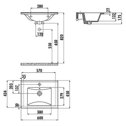 купить Раковина Creavit Su SU060.000 в Кишинёве 
