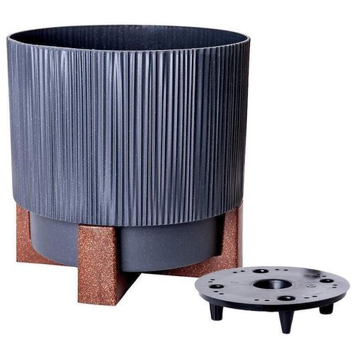 cumpără Ghiveci pentru flori Aleana 128026 Oslo cu insertie si suport decorativ d30 cm, granite în Chișinău 