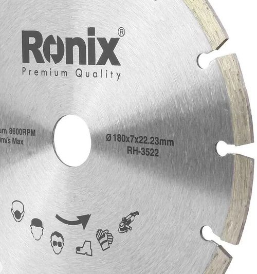 купить Диск отрезной Ronix RH-3522 180 Disc diamantat tăiere uscată Marmura, Granit в Кишинёве 
