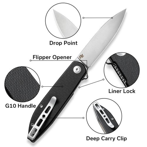 купить Нож походный Sencut S22019-1 Bocll II, G10, liner lock в Кишинёве 