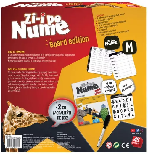 купить Настольная игра As Kids 1040-22267 Zi-I Pe Nume! Board Edition в Кишинёве 