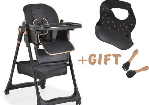 купить Стульчик для кормления Moni Lindo Black в Кишинёве 