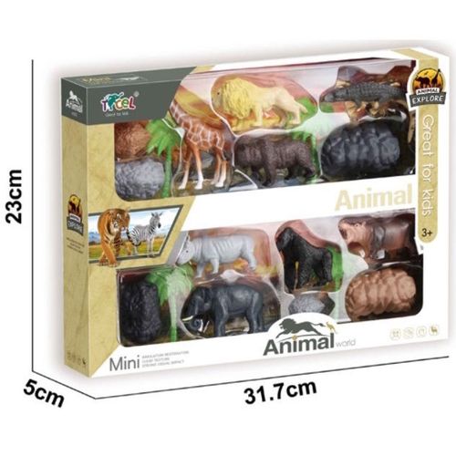 купить Игрушка Richi 85309 набор резиновых зверей 8 шт. в Кишинёве 