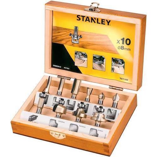 cumpără Set de tubulare, bite, duze Stanley STA80020 Freze Set 10buc în Chișinău 