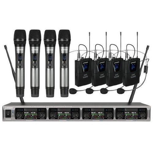 cumpără Microfon RBR BM-7078 HB Wireless UHF 4 Microfoane + 4 Headset în Chișinău 