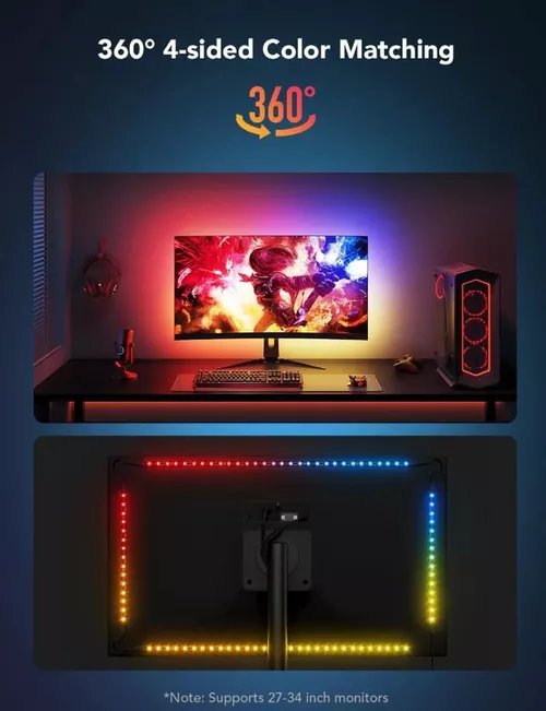 купить Лента LED Govee Monitor Light Strip RGB Gaming Light Strip G1 (27”-34”) Razer chroma sync (H6609312) в Кишинёве 