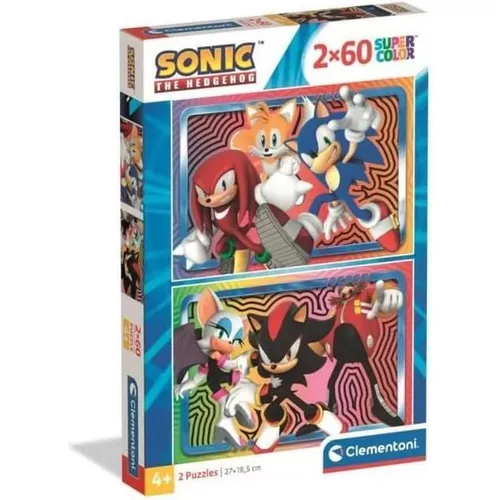 купить Пазл Clementoni Puzzle 2x60 Sonic (24821) в Кишинёве 
