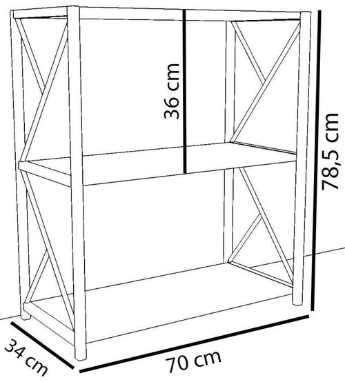 купить Стеллаж Remaks 3 Shelf Metal White в Кишинёве 